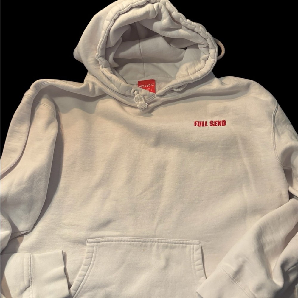 Full Send White Hoodie Nelk Boys
